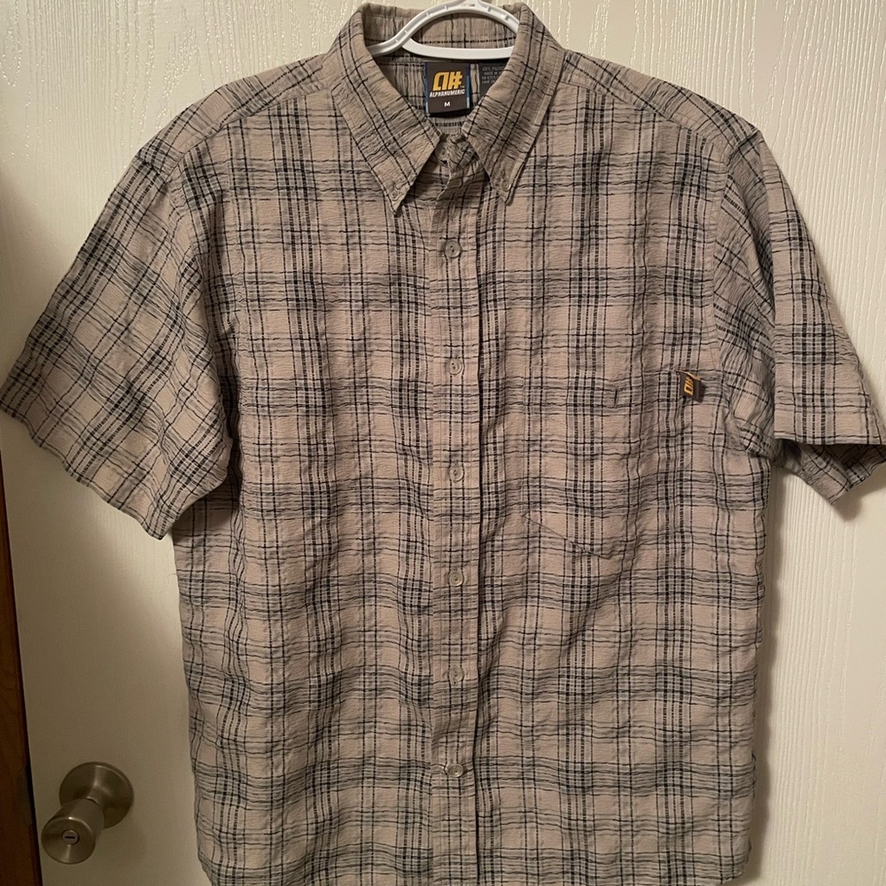 Alphanumeric A# 2000’s Men’s Button-Up Short Sleeve Shirt SZ M Skateboarding